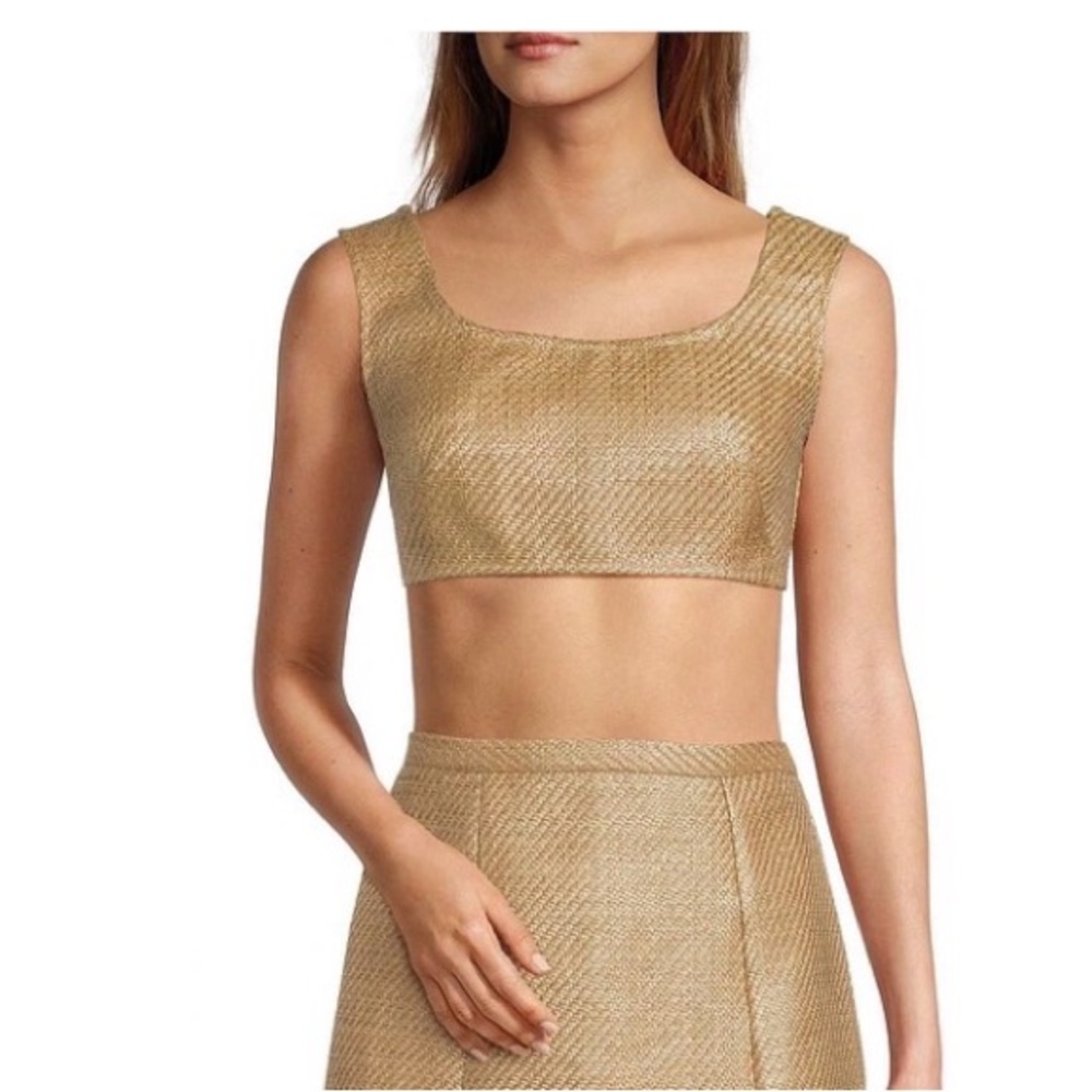Antonio Melani x The Style Bungalow Manana Raffia Sleeveless Scoop Neck  Size 6